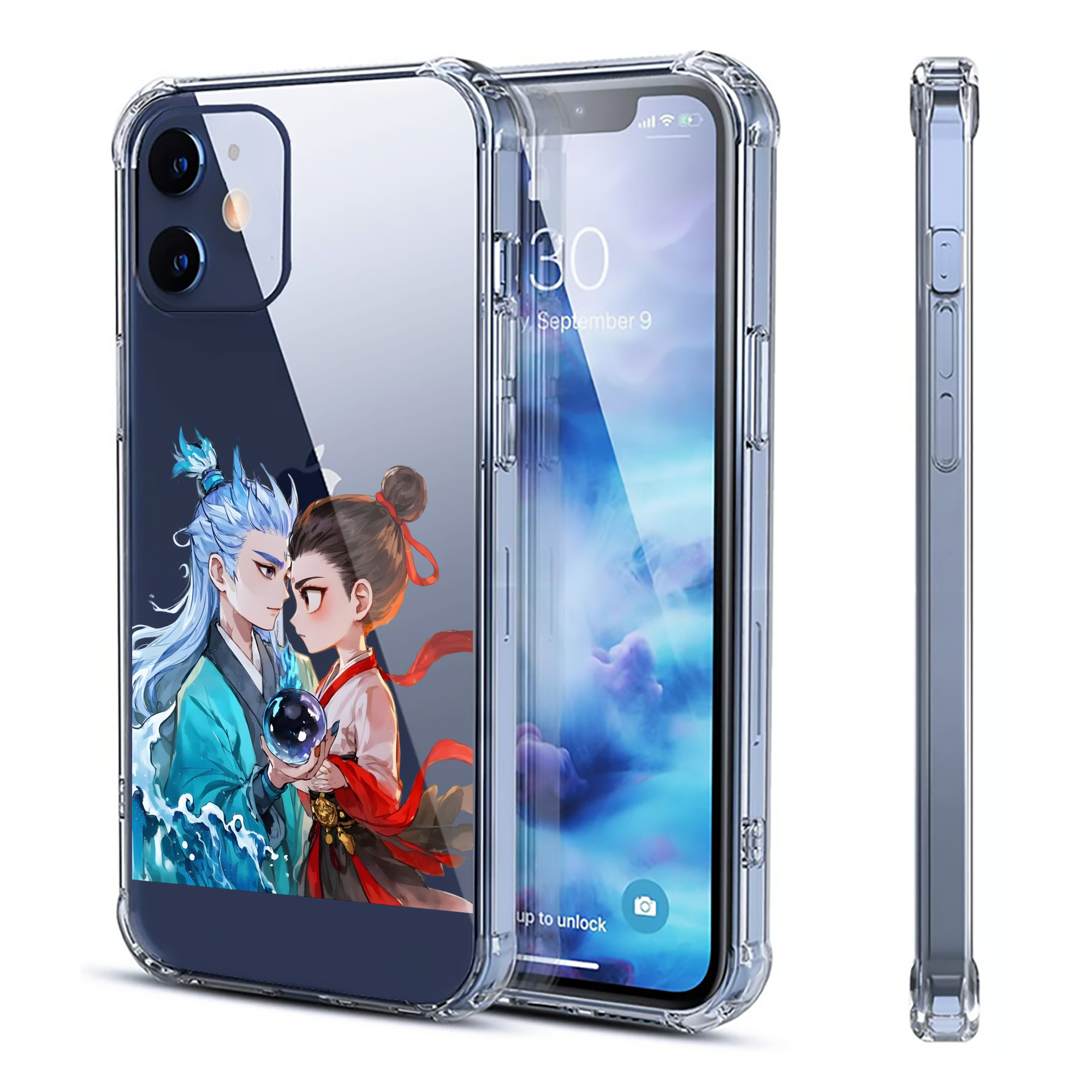 （画像用） Ne Zha 2 ナタ 魔童の大暴れ 【iPhone 12シリーズ対応】透明スマホケース（クリアソフトケース）
